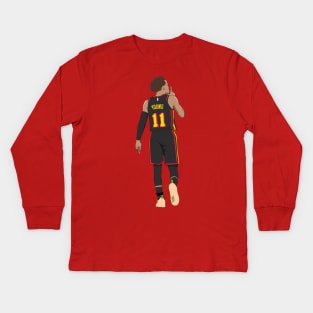 Trae Young Shush Atlanta Hawks Kids Long Sleeve T-Shirt